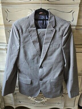 Perry Ellis Gray Men's Two-Button Blazer